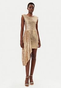 Sukienka koktajlowa Gaudi złota 511FD14008  Regular Fit