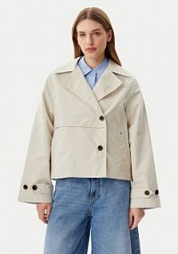 Trencz Tommy Jeans beżowy 