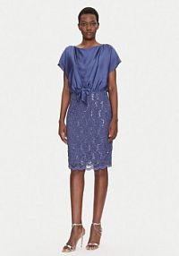 Sukienka koktajlowa Swing niebieska 