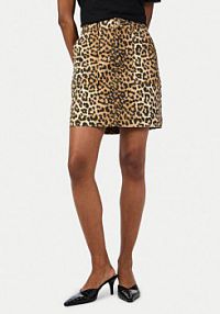 Spódnica jeansowa YAS brązowa 