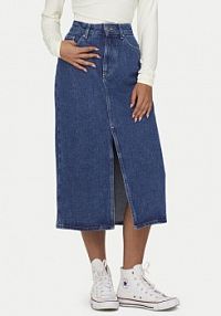 Spódnica jeansowa ONLY granatowa Bianca 15319268  Regular Fit