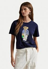 T-shirt Polo Ralph Lauren granatowy damski 