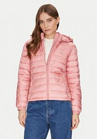 Kurtka puchowa Guess Jeans różowa damska 