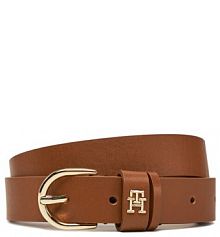 Pasek Tommy Hilfiger brązowy damski Damski Essential Effortless 2.5 AW0AW16836