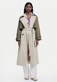 Trencz Desigual beżowy 