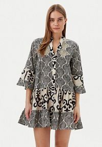 Sukienka letnia LOLA CASADEMUNT czarna LS2516069  Regular Fit