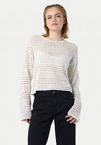 Sweter Noisy May biały damski 