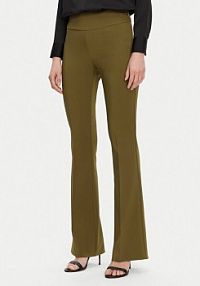 Spodnie eleganckie Rinascimento oliwkowe damskie Materiałowe