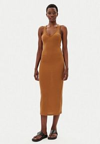 Sukienka codzienna Calvin Klein Jeans brązowa 