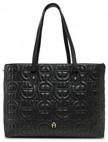 Torebka shopperka Aigner czarna 