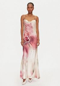 Sukienka wieczorowa Marciano Guess beżowa 