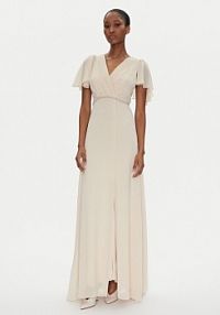 Sukienka wieczorowa Rinascimento beżowa 