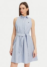 Sukienka Polo Ralph Lauren niebieska Koszulowa