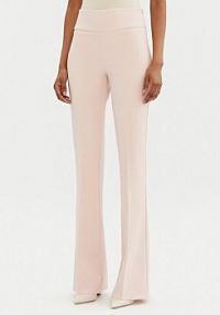Spodnie eleganckie Rinascimento różowe damskie Materiałowe