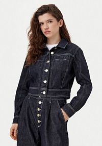 Kurtka jeansowe KARL LAGERFELD granatowa damska Jeansowa