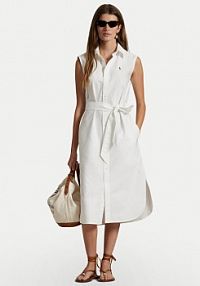 Sukienka Polo Ralph Lauren biała Koszulowa