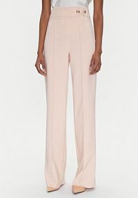Spodnie eleganckie Rinascimento różowe damskie Materiałowe
