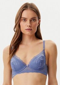 Biustonosz Selmark niebieski Z fiszbiną