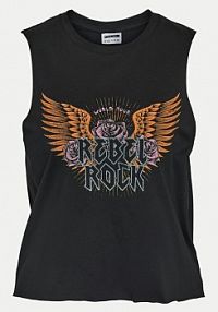 Top Noisy May czarny damski 