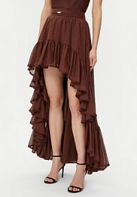 Spódnica maxi Marciano Guess brązowa 