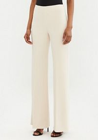 Spodnie eleganckie Rinascimento beżowe damskie Materiałowe
