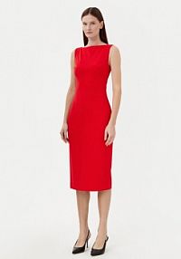 Sukienka koktajlowa Calvin Klein czerwona 