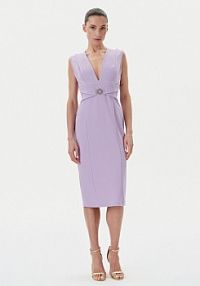 Sukienka koktajlowa Rinascimento fioletowa 
