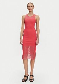 Sukienka dzianinowa PINKO pomarańczowa 