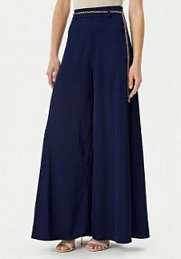 Spodnie eleganckie Rinascimento granatowe damskie Materiałowe