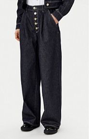 Jeansy KARL LAGERFELD granatowe damskie 