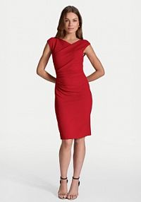 Sukienka koktajlowa Swing czerwona 5AI16700  Slim Fit