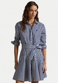 Sukienka Polo Ralph Lauren niebieska Koszulowa