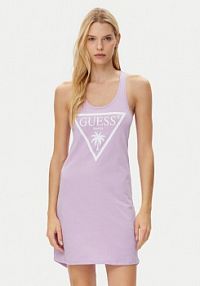Sukienka codzienna Guess fioletowa 