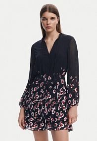 Sukienka Desigual czarna Koszulowa 25SWVW31  Regular Fit