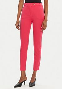 Spodnie eleganckie Rinascimento różowe damskie Materiałowe