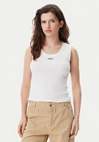 Top Tommy Jeans biały damski 