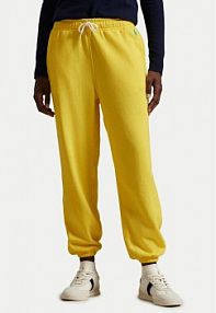 Spodnie dresowe Polo Ralph Lauren żółte damskie 211935585014 Żółty Regular Fit