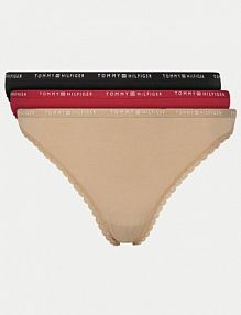 Stringi Tommy Hilfiger wielokolorowe Komplet 3 par stringów
