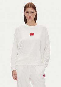 Bluza przez głowę HUGO kremowa Neve_Sweatshirt 50531686 Écru Relaxed Fit