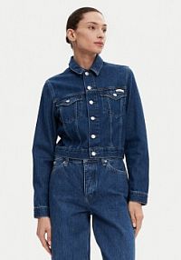 Kurtka jeansowe Calvin Klein Jeans niebieska damska Jeansowa