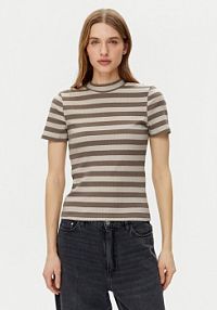 T-shirt Noisy May beżowy damski 