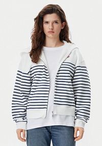 Bluza rozpinana Tommy Jeans biała damska 