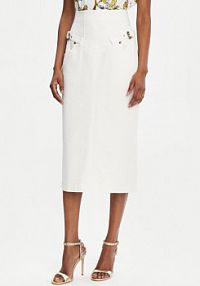 Spódnica jeansowa Versace Jeans Couture biała 