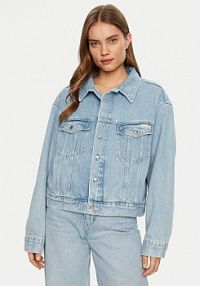 Kurtka jeansowe Calvin Klein Jeans niebieska damska Jeansowa