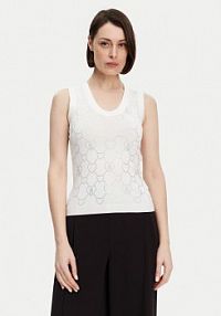 Top Fracomina kremowy damski FR25ST4003K414R9 Écru Regular Fit