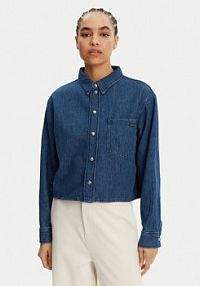 Koszula Calvin Klein Jeans granatowa damska Jeansowa