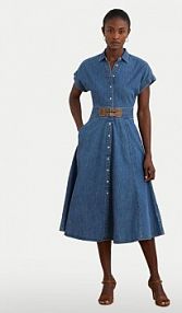 Sukienka jeansowa LAUREN RALPH LAUREN niebieska 