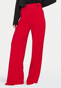 Spodnie eleganckie JDY czerwone damskie Materiałowe