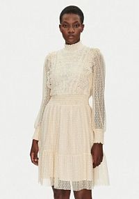 Sukienka koktajlowa YAS beżowa 