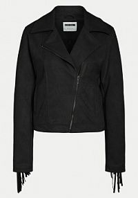 Kurtka skórzana Noisy May czarna damska Z imitacji skóry